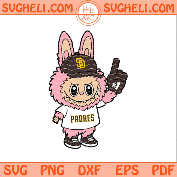 Pink Labubu San Diego Padres Svg Labubu Padres Baseball Svg Png Dxf Eps Files