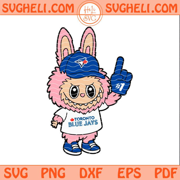 Pink Labubu Toronto Blue Jays Svg Labubu Baseball Svg Png Dxf Eps Files