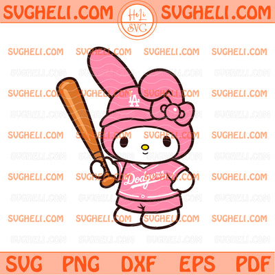 Pink My Melody Los Angeles Dodgers Svg Melody Dodgers Svg