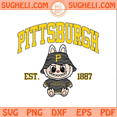 Pittsburgh Pirates Labubu Baseball Svg Labubu MLB Svg Png Dxf Eps Pdf Files