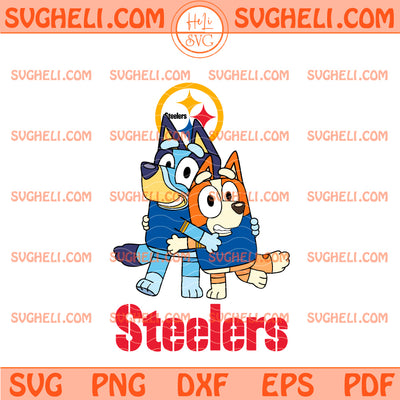 Pittsburgh Steelers Bluey & Bingo Football Svg Bluey NFL Svg