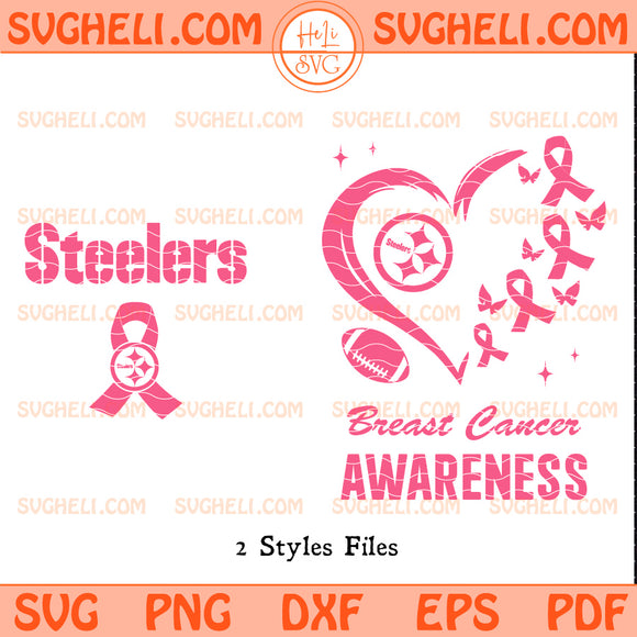 Pittsburgh Steelers October Breast Cancer Awareness Svg