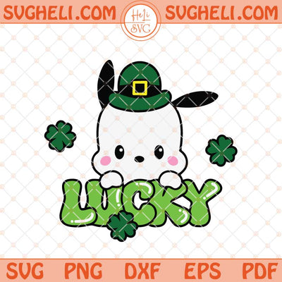 Pochacco Lucky Shamrock St Patrick’s Day Svg Lucky Svg Png Dxf Eps Files