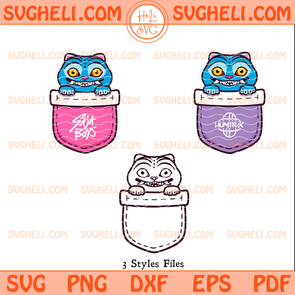 Pocket Derpy Tiger Svg K-pop Tiger Pocket Svg
