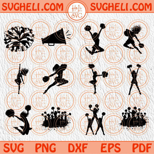 Pom Pom Svg Cheerleader Svg Megaphone Svg Cheer Mom Svg Png Sublimation Dxf Eps Files