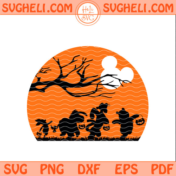Pooh And Friends Pumpkin Svg Winnie The Pooh Halloween Svg