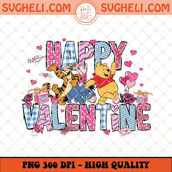 Pooh Bear And Friend Valentine Png Friend Valentine Png Sublimation Files