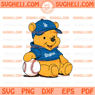 Pooh Bear Los Angeles Dodgers Svg Pooh LA Dodgers Svg