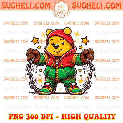 Pooh Black African American Png Pooh Juneteenth Png