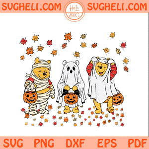 Pooh Ghost Fall Vibes Halloween Svg Winnie The Pooh Svg