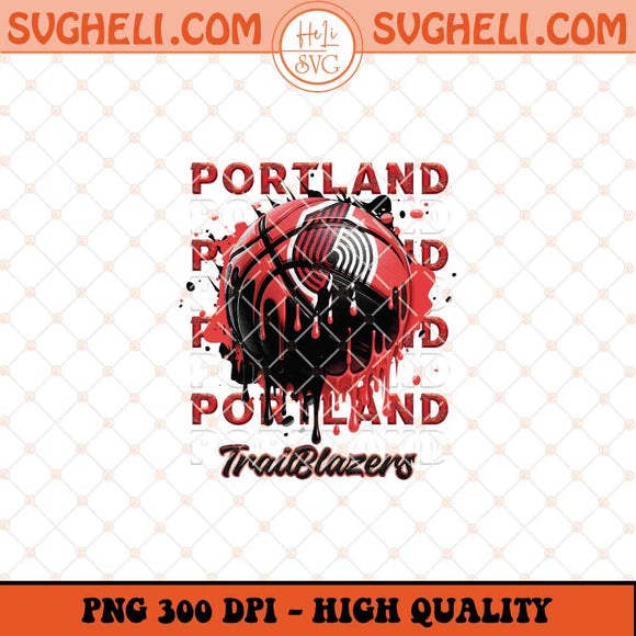 Portland Trail Blazers Basketball Png NBA Basketball Png Sublimation Files