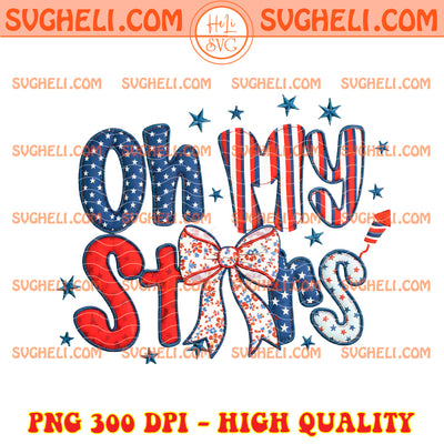 Preppy America Oh My Stars Coquette Png Girly USA Png
