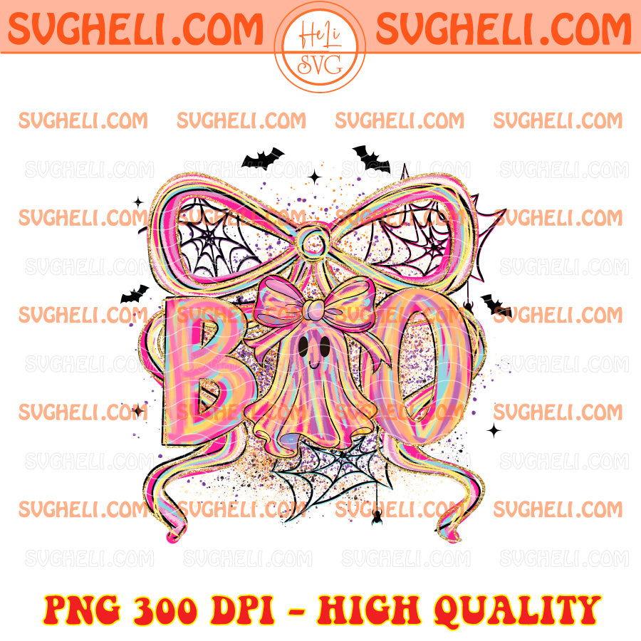 Preppy Boo Ghost Bow Coquette Png Coquette Boo Png