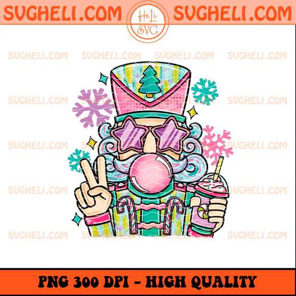 Preppy Brushstroke Glitter Nutcracker Png Christmas Png