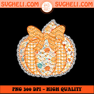 Preppy Fall Pumpkin Lace Png Coquette Fall Png Fall Png Sublimation Design