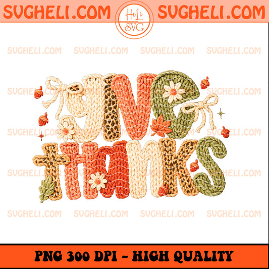 Preppy Give Thanks Faux Yarn Png Faux Glitter Thankful Png