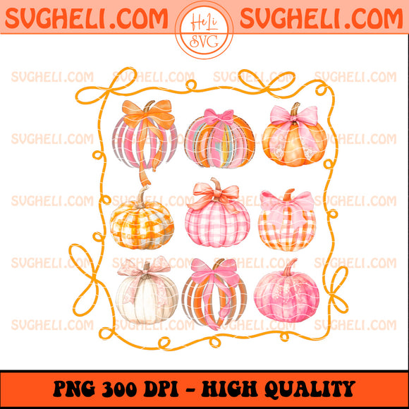 Preppy Grandmillennial Pumpkin Png Fall Pumpkin Png