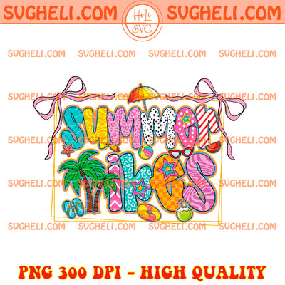 Preppy Summer Vibes Png Retro Summer Png Girly Summer Png