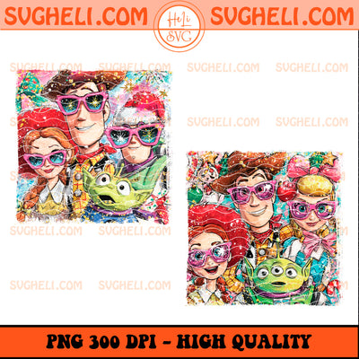 Preppy Toy Story Christmas Glitter Handwrite Png