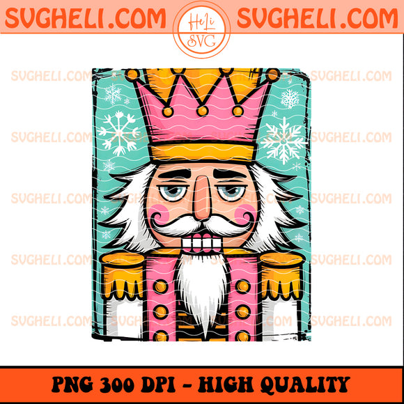 Preppy Watercolor Nutcracker Png Glitter Santa Claus Png