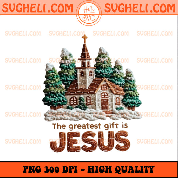 Preppy Yarn Crochet The Greatest Gift Is Jesus Png