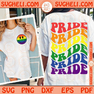 Pride Svg Rainbow Smiley Svg LGBT Svg Gay Pride Svg Gay Svg Png Dxf Eps Files
