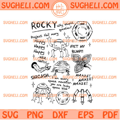 Project Hail Mary Doodle Svg Rocky Amaze Amaze Amaze Svg