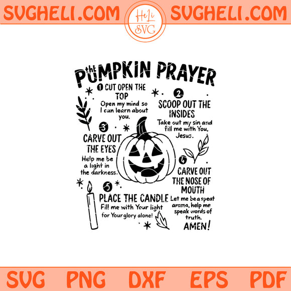 Pumpkin Prayer Svg Christian Boys Fall Svg Christian Svg
