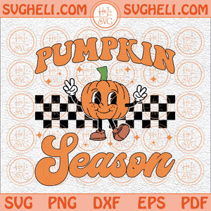 Pumpkins Spices Season Svg Retro Pumpkin Svg Cute Halloween Svg Png Dxf Eps Files