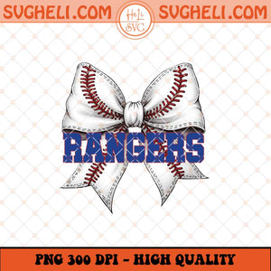 Rangers Baseball Team Coquette Png Varsity Rangers Png Sublimation Files