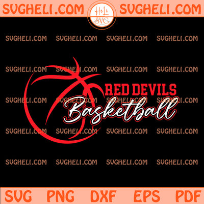 Red Devils Basketball Svg Red Devils Mascot Svg