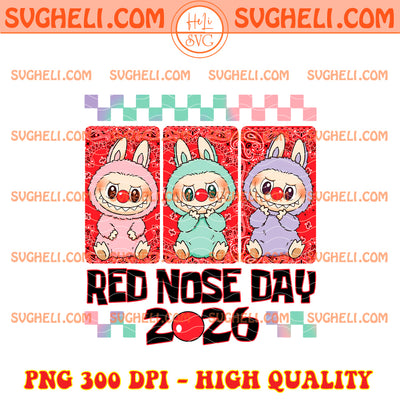 Red Nose Day Labubu Png Red Nose Day 2026 Png