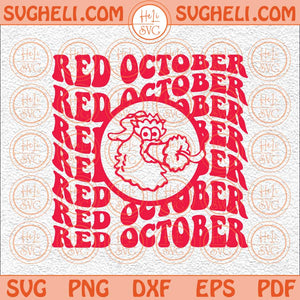Red October Svg Red October Wavy Text Svg Philadelphia Svg Png