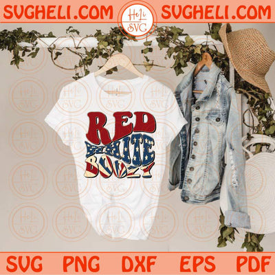 Red White and Boozy Svg America Retro 4th of July Svg Patriotic Svg Png Dxf Eps Files