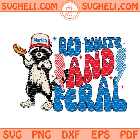 Red White and Due Svg Funny Pregnant Raccoon Svg Png Dxf Eps Files