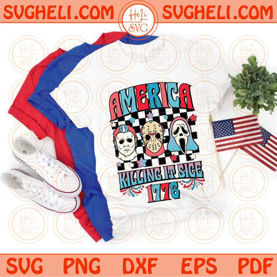 Horror 4th of July Svg Retro American Vibes Svg Funny Horror Svg Png Dxf Eps Files