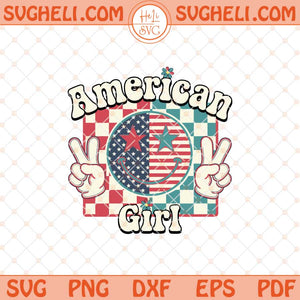 Retro American Girl Svg American Girl Svg 4th of July Svg Png Dxf Eps Files