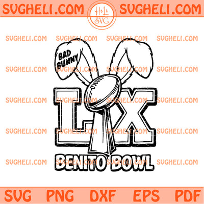 Retro Bad Bunny Super Bowl LX 2026 Svg Team Benito Bowl Svg