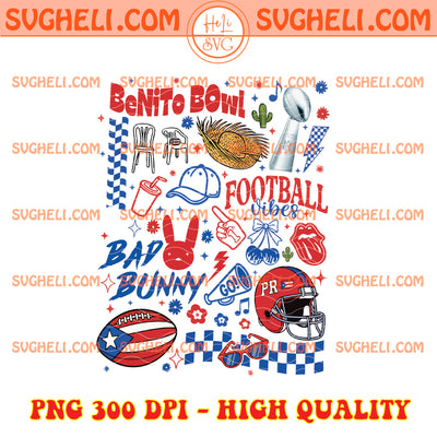 Retro Bad Bunny Super Bowl LX Png Bad Bunny Benito Bowl Png