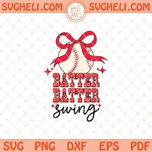 Retro Baseball Batter Batter Swing Svg Baseball Coquette Svg Png Dxf Eps Files