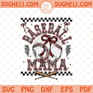 Retro Baseball Mama Svg Checkered Baseball Mama Svg Png Dxf Eps Files