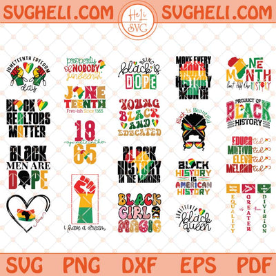 Retro Black History Month Svg Bundle Juneteenth Svg Bundle Png Dxf Eps Files