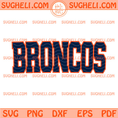 Retro Broncos Football Svg Denver Broncos Football Svg