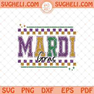 Retro Checkered Mardi Gras Svg Mardi Gras Varsity Svg Png Dxf Eps Files