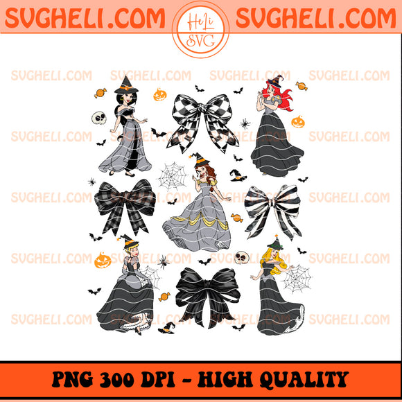 Retro Coquette Halloween Princess Witch Png