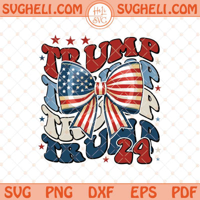 Retro Coquette Trump 2024 Svg Trending Trump 2024 Svg Png Dxf Eps Files