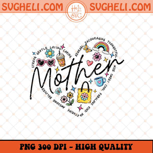 Retro Floral Mama Quote Png Mom Png She Is Mom Png Sublimation Files