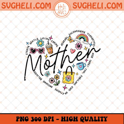 Retro Floral Mama Quote Png Mom Png She Is Mom Png Sublimation Files