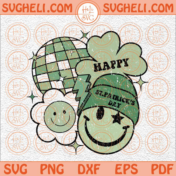 Retro Groovy Lucky Smile Svg Happy Go Lucky Svg Lucky Vibes Svg Png Dxf Eps Files