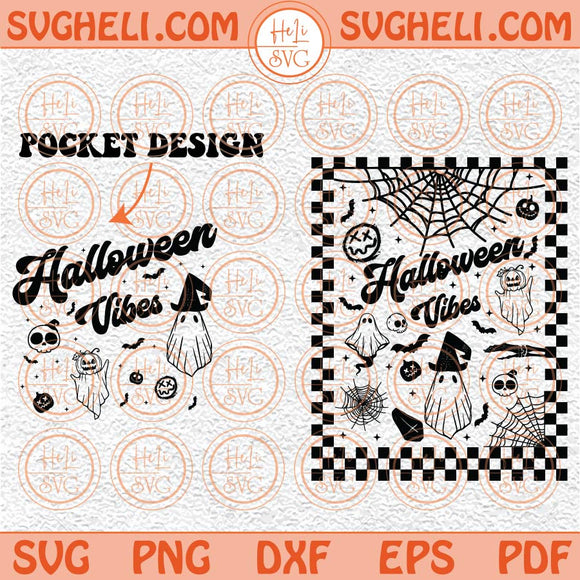 Retro Halloween Vibes Svg Spooky Season Svg Smiley Face Svg Png Dxf Eps Pocket Design Files